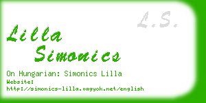 lilla simonics business card